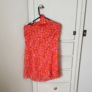 Wild Fable Orange Floral Halter Mini Dress